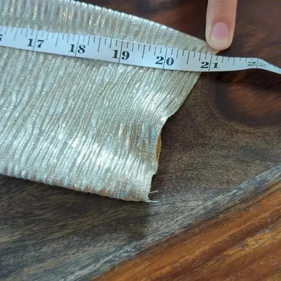 Rene by Rene Ruiz 3/4 Sleeve Draped Cocktail Dress in Champagne Metallic - Picture 8 of 11